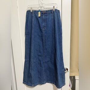 Vintage 90s Eddie Bauer Denim Maxi Skirt - NWT